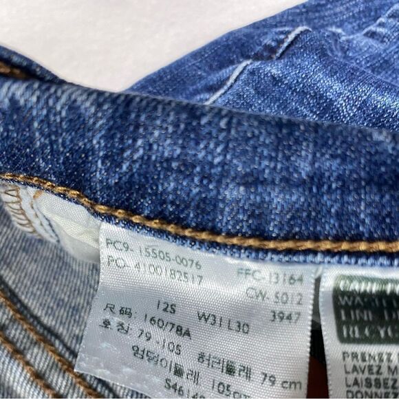 Levi's 505 Straight Leg Stretch Denim Jeans Women's Size W31 x L30 Medium Wash - Picture 5 of 11